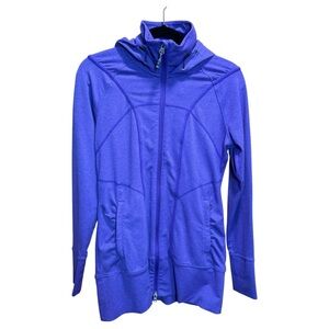 Athleta Hooded Longline Zip Jacket Purple Size Small 2012